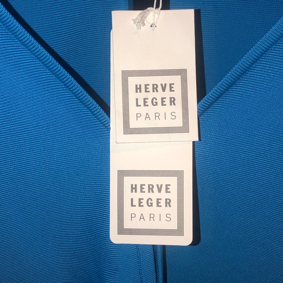 Herve Leger Blue Top with Band - Picture 6 of 11